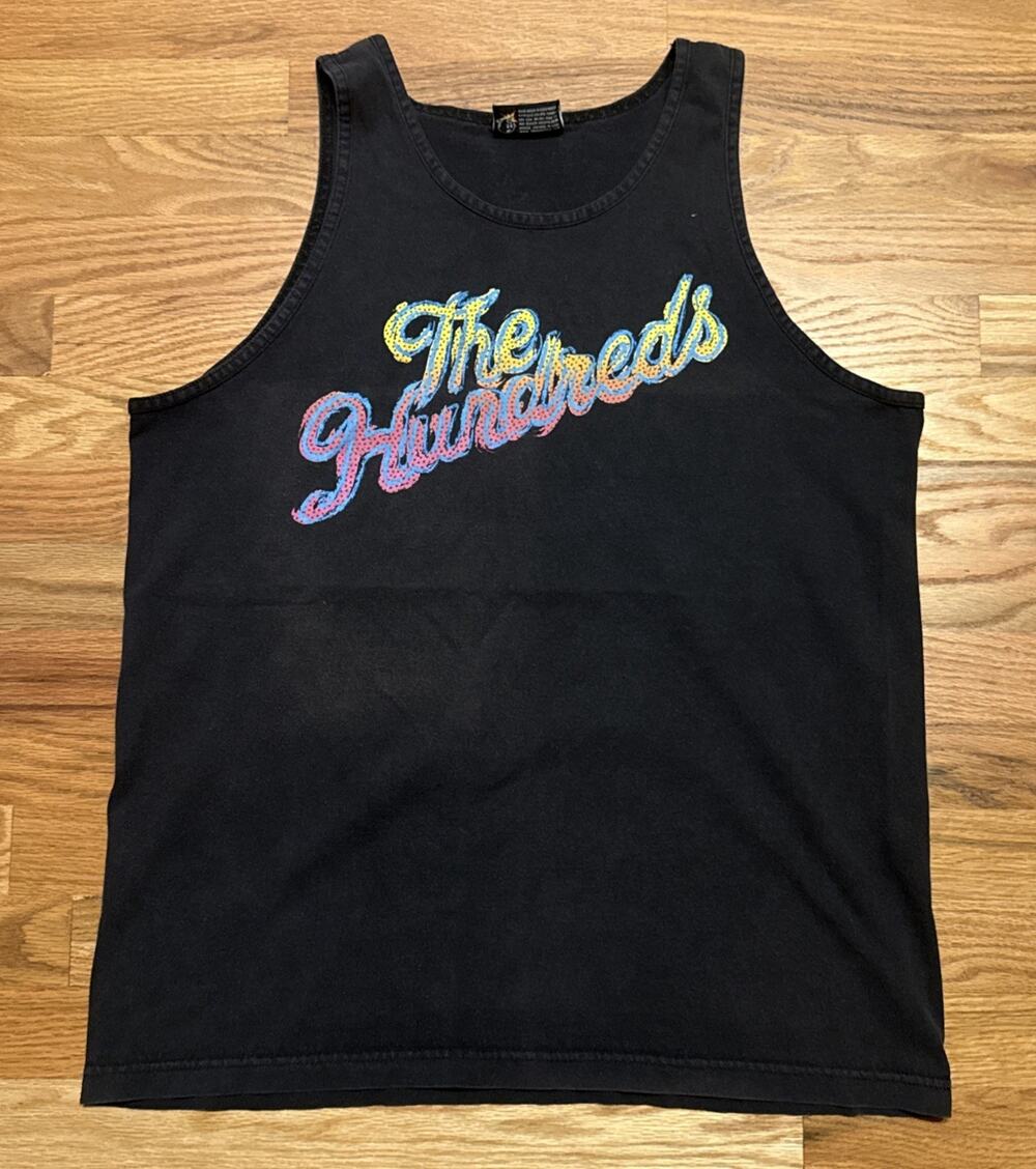 The Hundreds Tank Top Mens Large Black Graphic Logo Cotton Crew Neck Workout